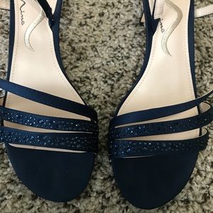 Navy Blue Prom Heels